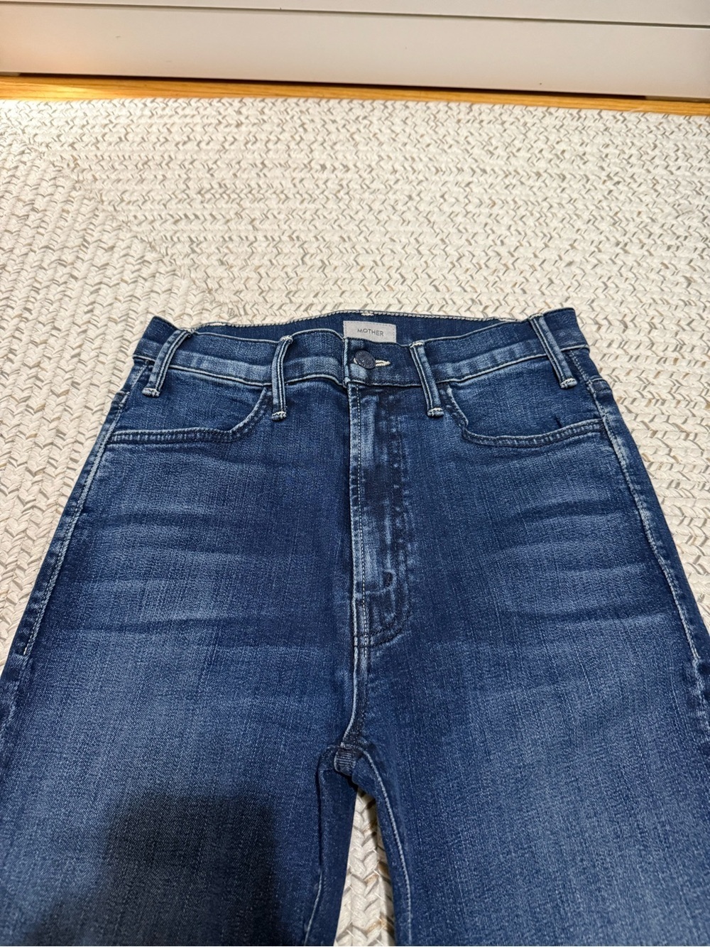 NWOT MOTHER Denim The Hustler Ankle Flare Jeans – Heirloom Blue - Picture 7 of 11